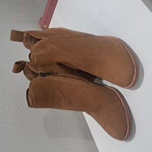 UGG Beige Suede Ankle Boots